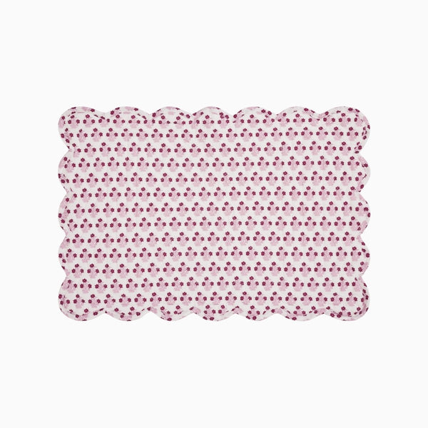 Abigail Pink Scalloped Quilted Placemat - Liza Pruitt