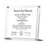 Acrylic Bevel Tabletop Float Frame for 9x12" Art or Certificates - Liza Pruitt