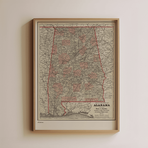 Alabama Vintage Map - Liza Pruitt