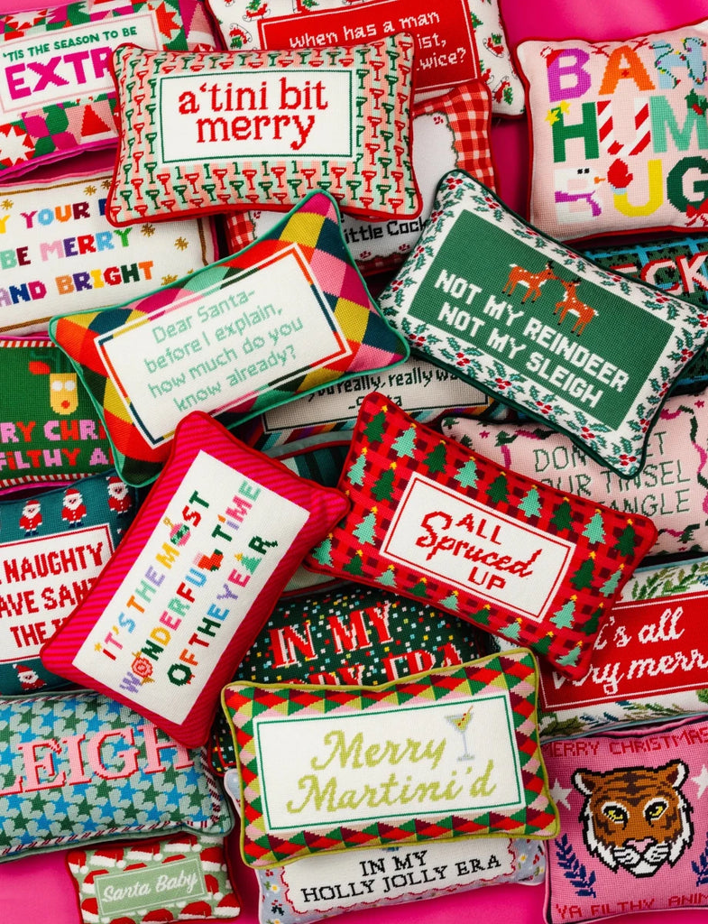 All Spruced Up Needlepoint Pillow - Liza Pruitt