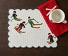 Ambesonne Winter Ski Resort Christmas Table Runner & Christmas placemats Set – Snowy Mountain Dining Table Decor – Winter Wonderland Table Setting - Liza Pruitt