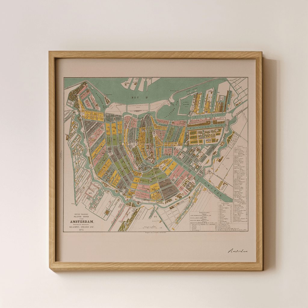 Amsterdam Vintage Map - Square - Liza Pruitt