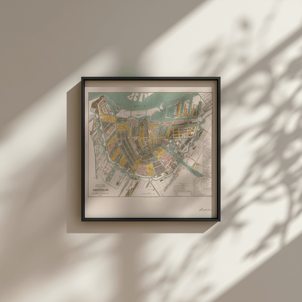 Amsterdam Vintage Map - Square - Liza Pruitt