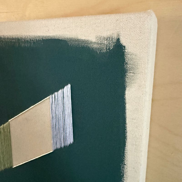 Anthracite Green With Sage Band | 10" h x 10" w - Liza Pruitt