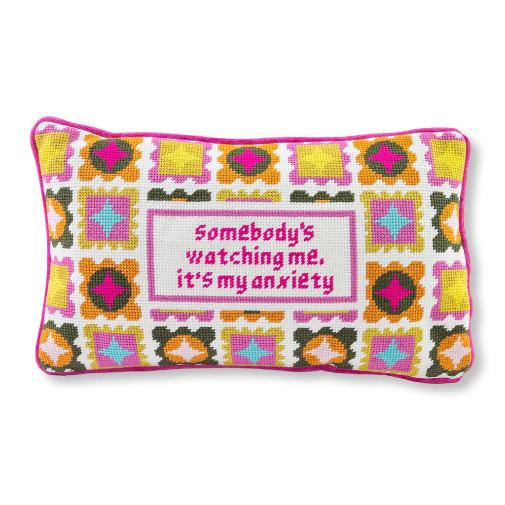 Anxiety Needlepoint Pillow - Liza Pruitt
