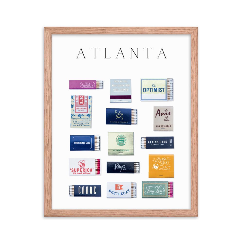 Atlanta Framed Matchbox Print - Liza Pruitt