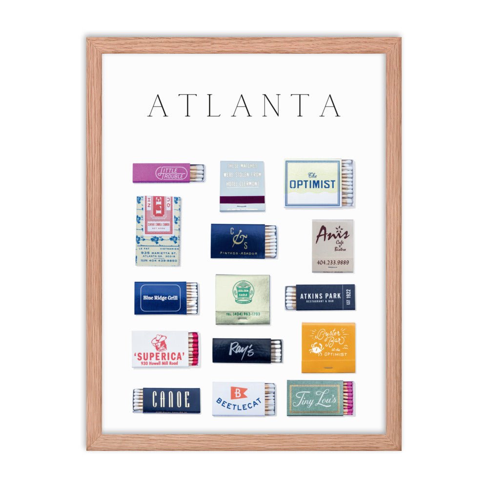 Atlanta Framed Matchbox Print - Liza Pruitt