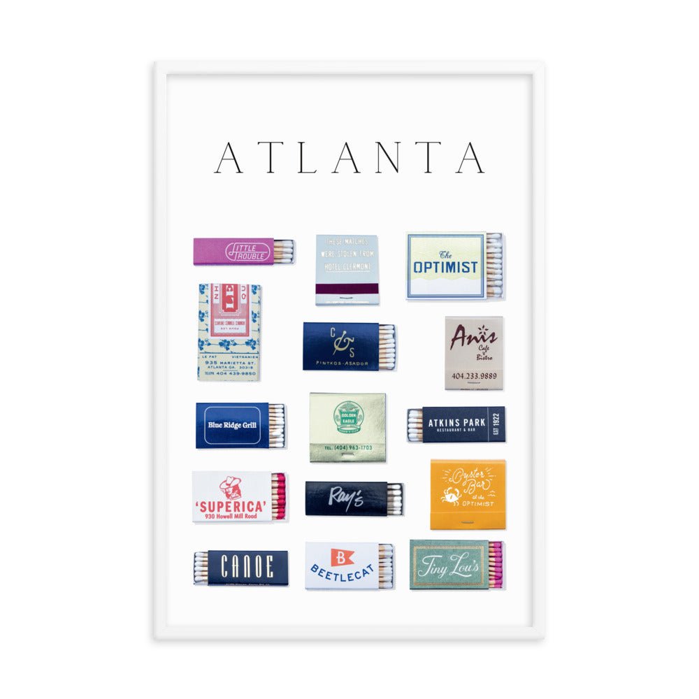 Atlanta Framed Matchbox Print - Liza Pruitt