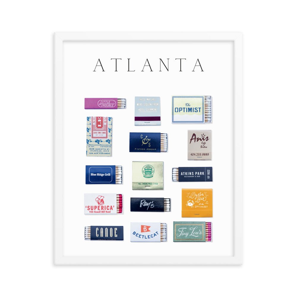 Atlanta Framed Matchbox Print - Liza Pruitt