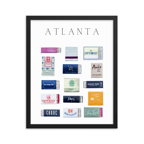 Atlanta Framed Matchbox Print - Liza Pruitt