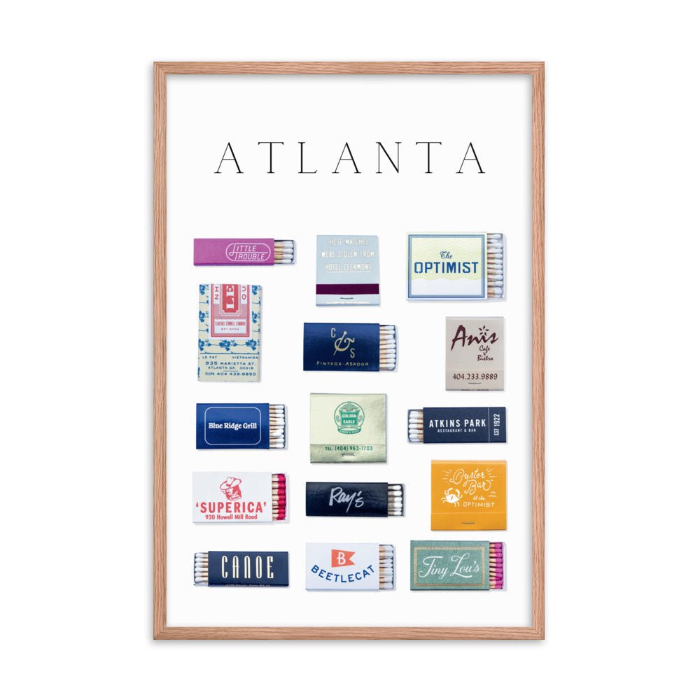 Atlanta Framed Matchbox Print - Liza Pruitt