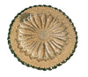 Aura Green edge placemat, Woven raffia tabletop - Liza Pruitt