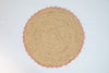 Aura Pink Edge Raffia Placemat - Liza Pruitt