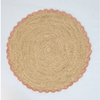 Aura Pink Edge Raffia Placemat - Liza Pruitt