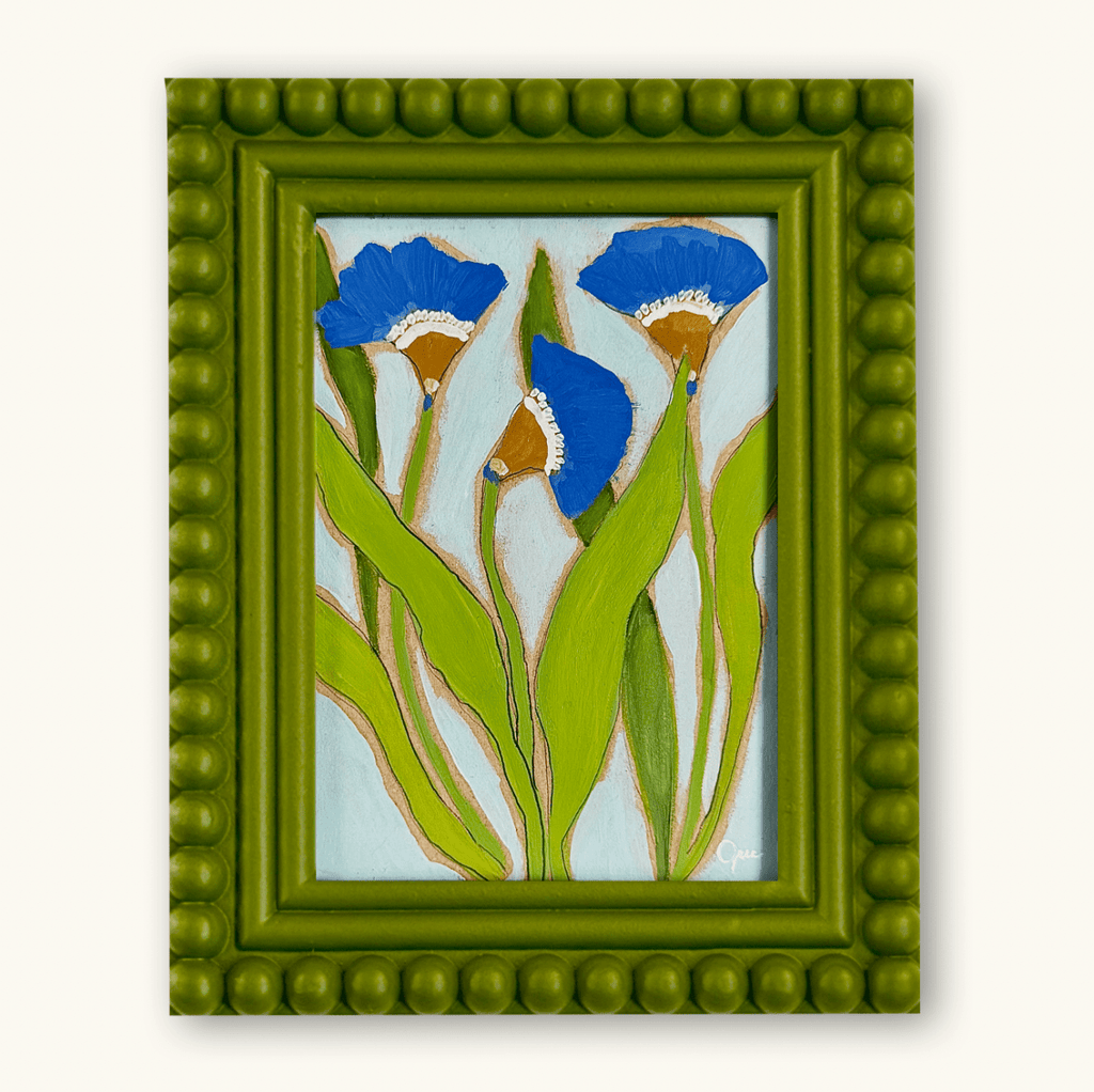 Azul in Three | 9" x 7.5" | Framed - Liza Pruitt
