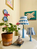 BABY RIVIERA BOX PLEAT LAMPSHADE | PACIFIC BLUE - Liza Pruitt