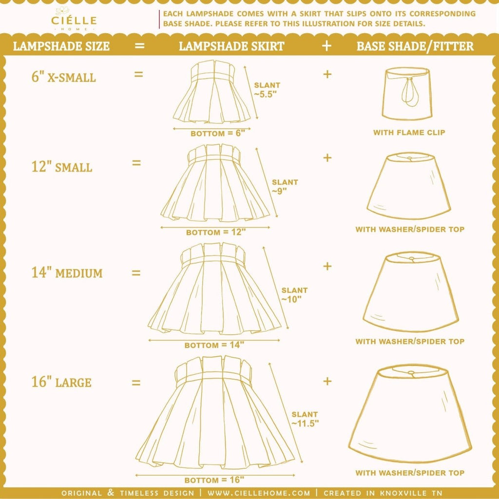 BABY RIVIERA BOX PLEAT LAMPSHADE | YELLOW - Liza Pruitt