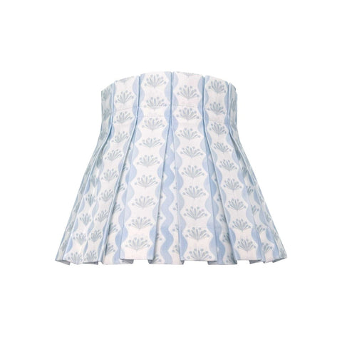 BABY RIVIERA CLASSIC BOX PLEAT LAMPSHADE | PASTEL BLUE - Liza Pruitt
