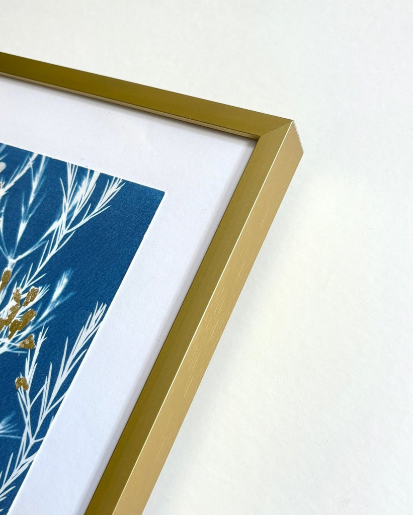 Baeckea with Gold | 12" h x 9" w | Framed - Liza Pruitt