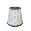 Block Print Floral - Candle Clip Lampshade - Claire, Serene - for Sconce or Chandelier - Liza Pruitt