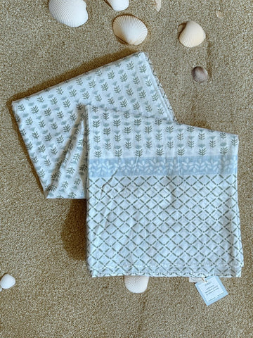 Block Print Pareo in Claire Serene - Liza Pruitt