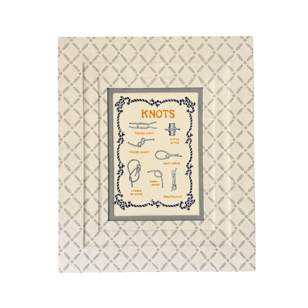 Block Printed Picture Frame - Croix Blue - 5x7 - Liza Pruitt