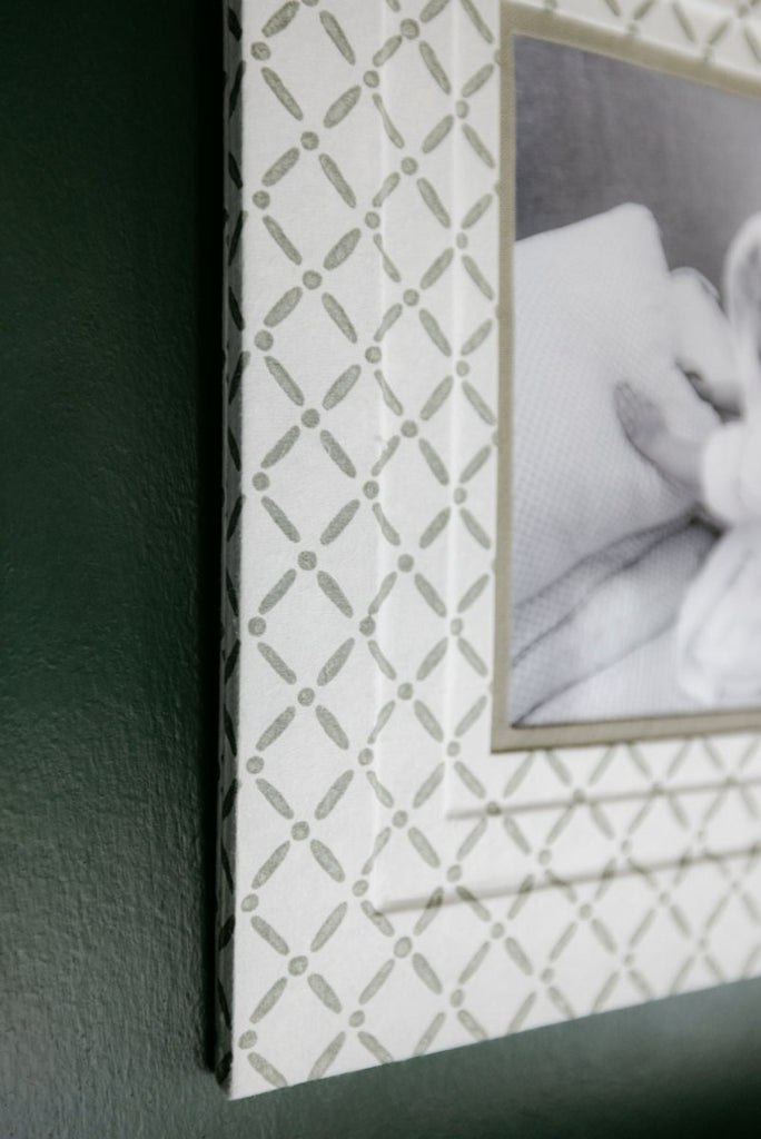 Block Printed Picture Frame – Croix Green - 5x7 - Liza Pruitt