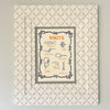 Block Printed Picture Frame in Croix Blue - Liza Pruitt
