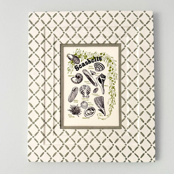 Block Printed Picture Frame in Croix Green - Liza Pruitt