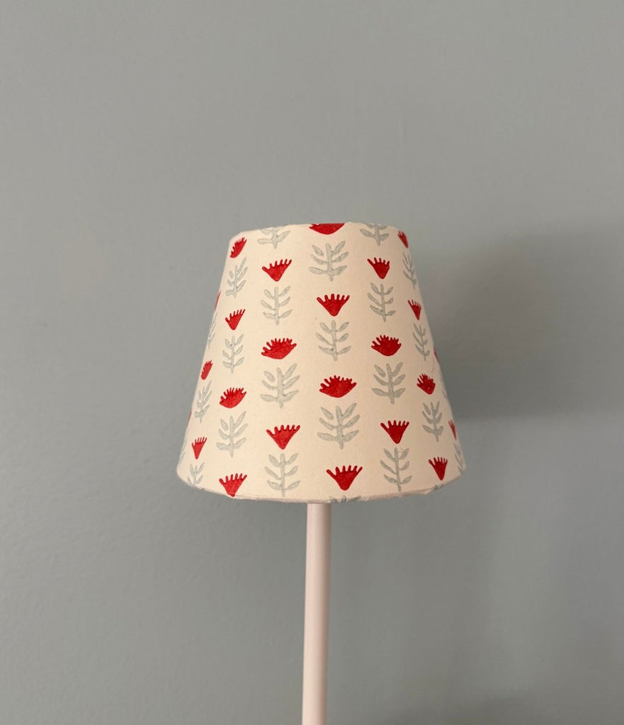 Block Printed Shade for Cordless LED Lamps - Liza Pruitt