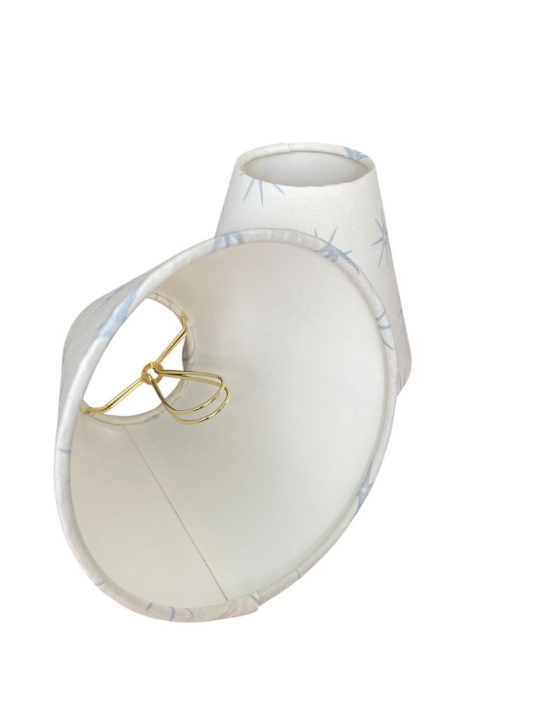 Blue and Beige Sconce Shade in Star - Liza Pruitt