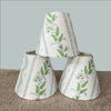 Blue and Green Floral Sconce Shade in Emma Stripe - Liza Pruitt
