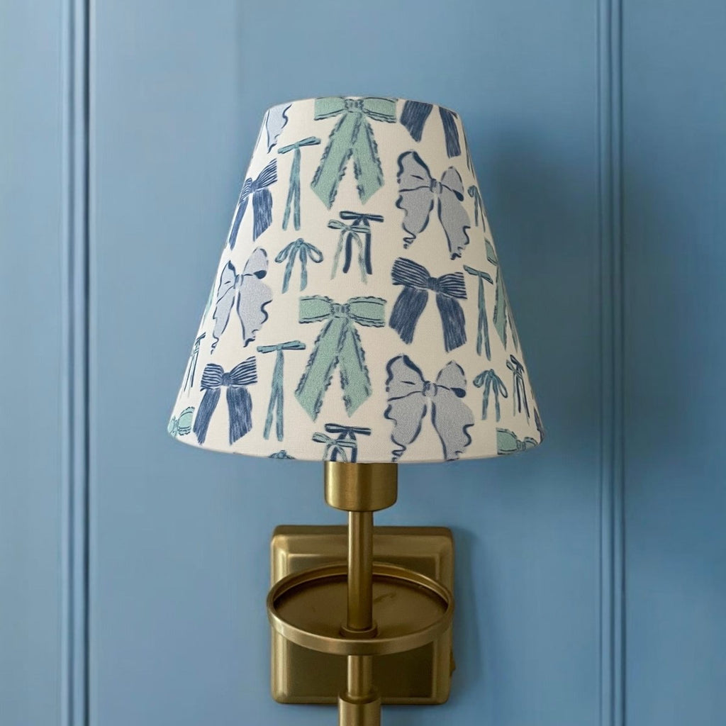 Blue Bow Sconce Lamp Shade - Liza Pruitt