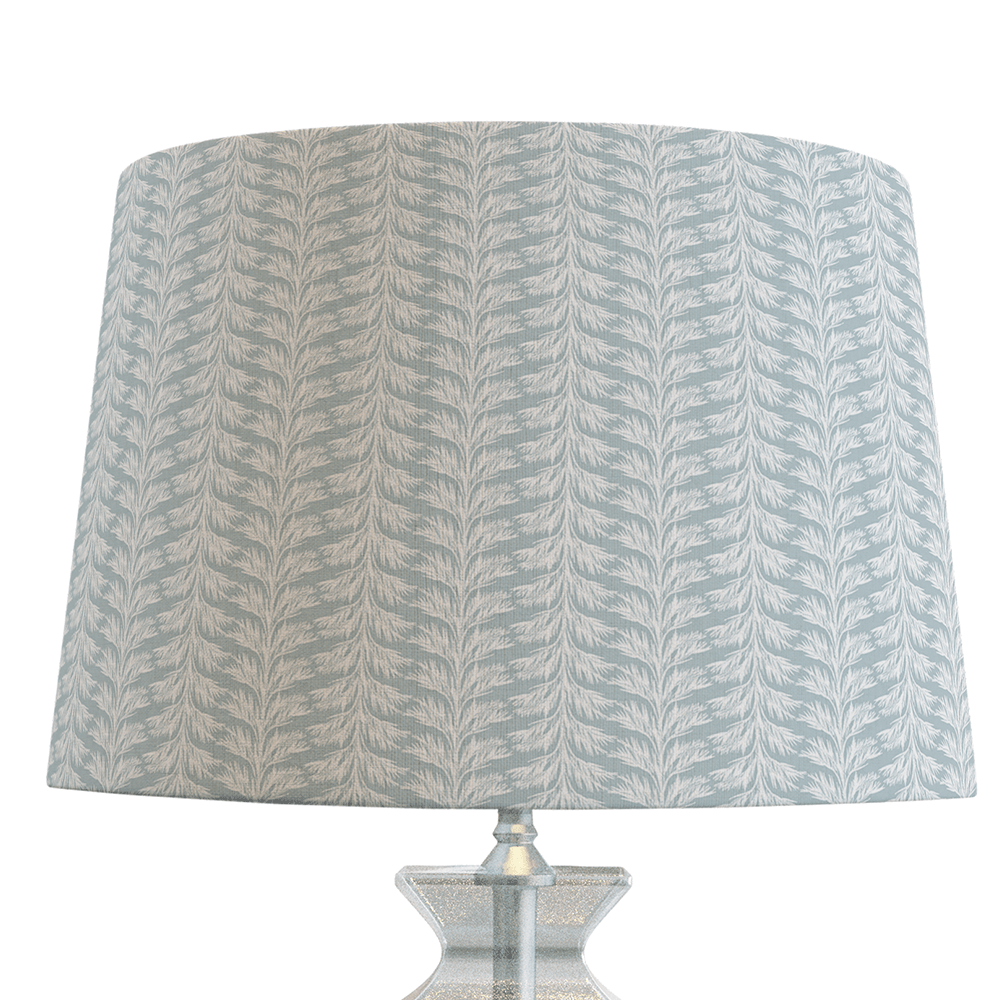 Blue Coastal Lampshade in Sabal Stripe - Liza Pruitt