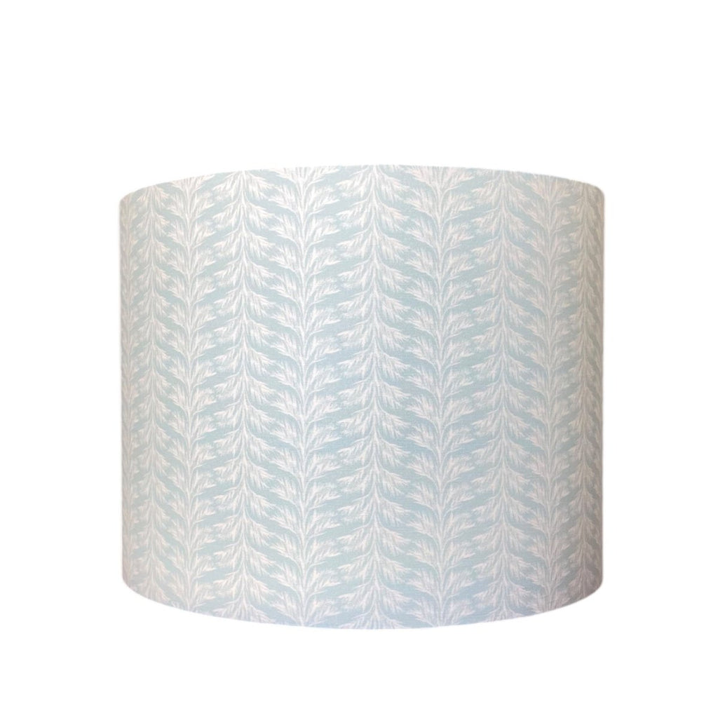 Blue Coastal Lampshade in Sabal Stripe - Liza Pruitt