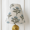 Blue Floral Sconce Shade in Sprig - Liza Pruitt