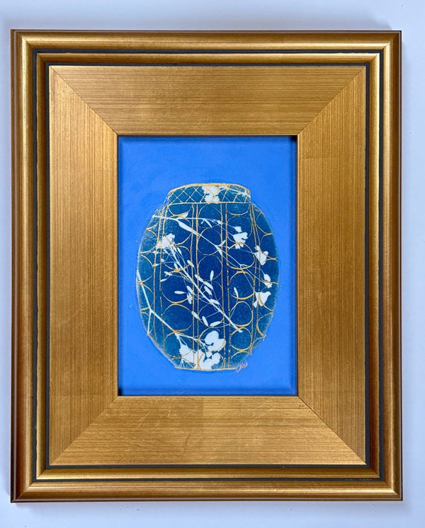 Blue Gardens | 12" h x 10" w | Framed - Liza Pruitt