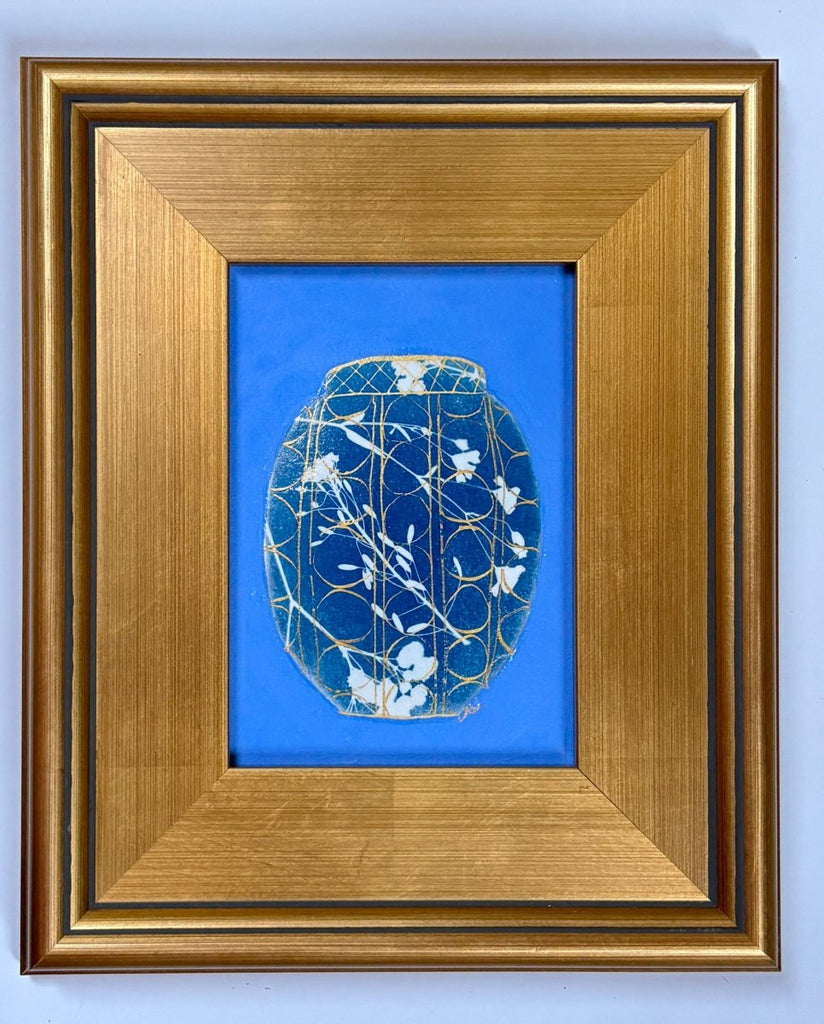 Blue Gardens | 12" h x 10" w | Framed - Liza Pruitt