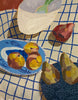 Blue Plate and Peaches | 20" h x 16" w - Liza Pruitt