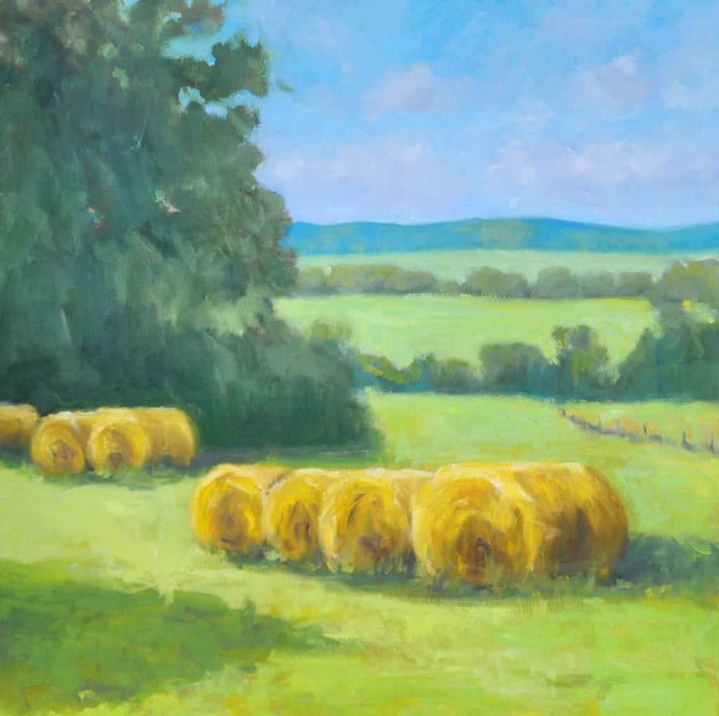 Blue Ridge Hay Bales | 36” h x 36” w - Liza Pruitt