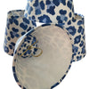 Blue Sconce Shade in Leopard Print - Liza Pruitt
