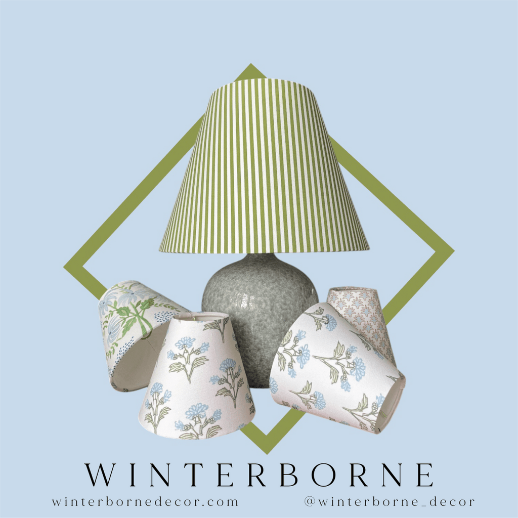 Blue Sconce Shade in Whitney - Liza Pruitt