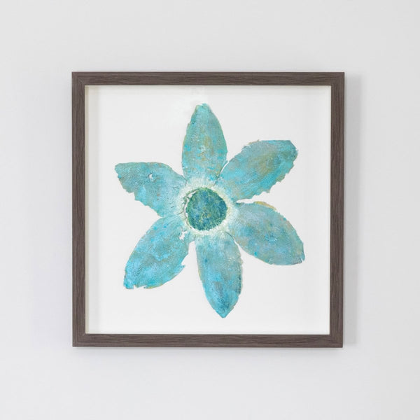 Blue Sky Dreams Flower I | 22" h x 22" w | Framed - Liza Pruitt
