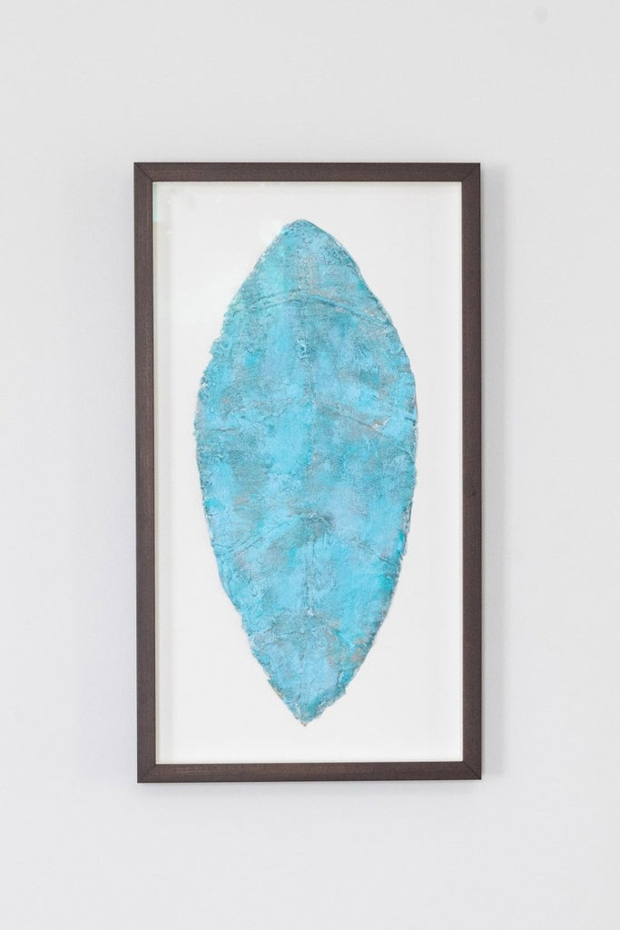 Blue Sky Dreams Leaf II | 25" h x 14" w | Framed - Liza Pruitt