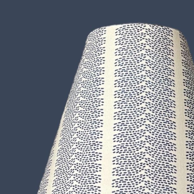 Blue Striped Sconce Shade in Dottie - Liza Pruitt