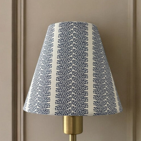 Blue Striped Sconce Shade in Dottie - Liza Pruitt