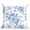 Blue Toile Floral Pillow in Rosecrest - Liza Pruitt
