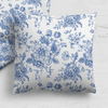 Blue Toile Floral Pillow in Rosecrest - Liza Pruitt