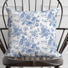 Blue Toile Floral Pillow in Rosecrest - Liza Pruitt
