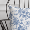 Blue Toile Floral Pillow in Rosecrest - Liza Pruitt